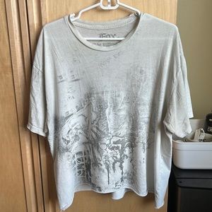 Y2k Fox Racing gothic grunge tee